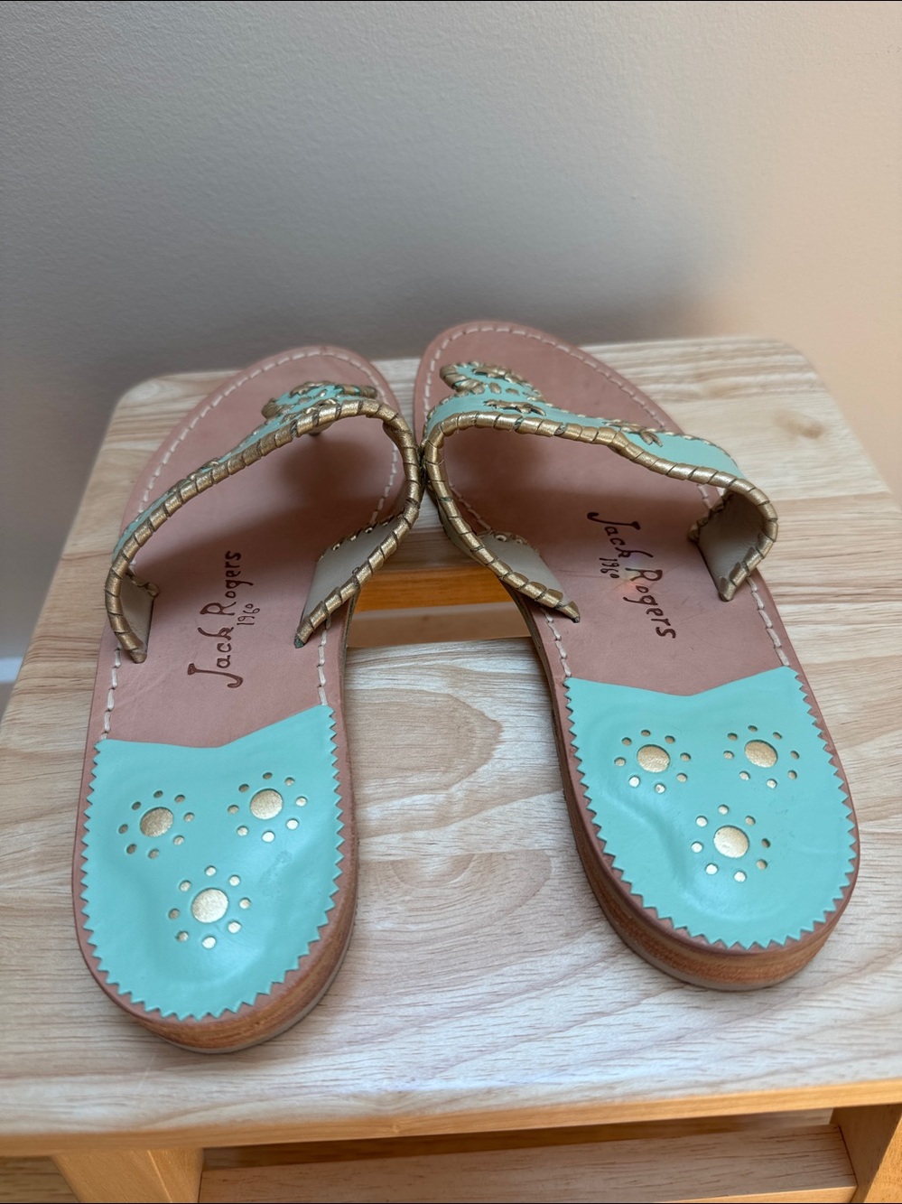 Jack Rogers “Classic Jacks” Mint Green - Picture 3 of 7